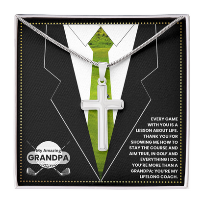 JGF Jewelry Gifts for Family New Grandpa Birthday Card Gifts Golf Theme Golfer
