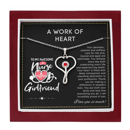 JGF Jewelry Gifts For Family Stethoscope Nurse Necklace for Women