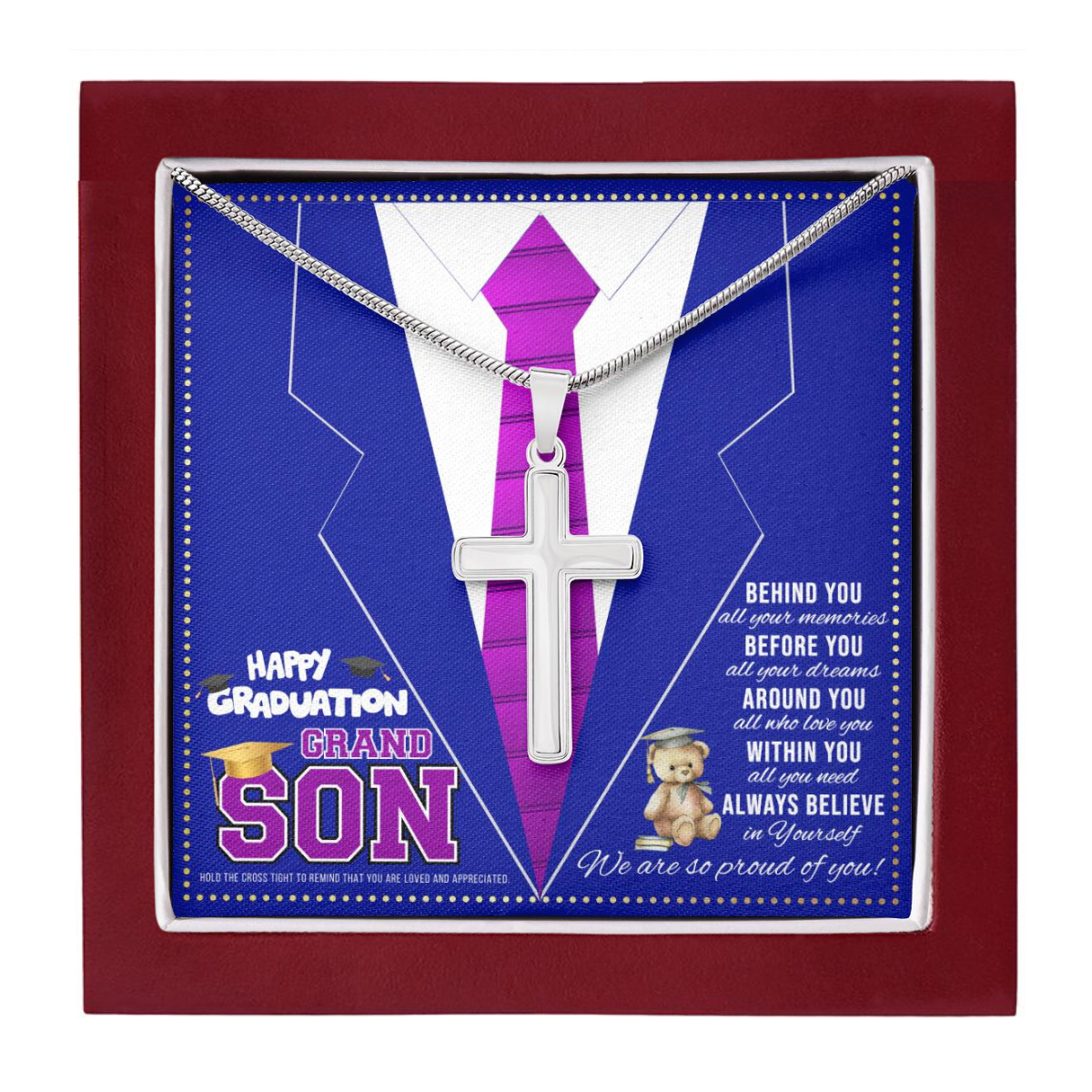 JGF Jewelry Gifts for Family Kindergrad Graduation Card Grandson