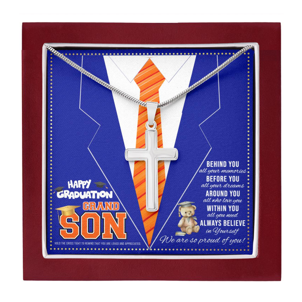 JGF Jewelry Gifts for Family Kinder Grandson Graduation Card For Kids