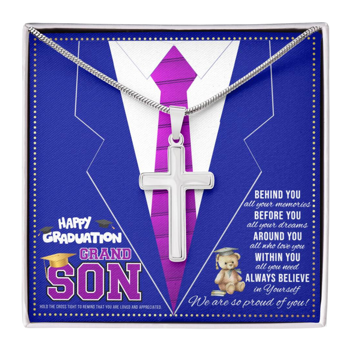 JGF Jewelry Gifts for Family Kindergrad Graduation Card Grandson