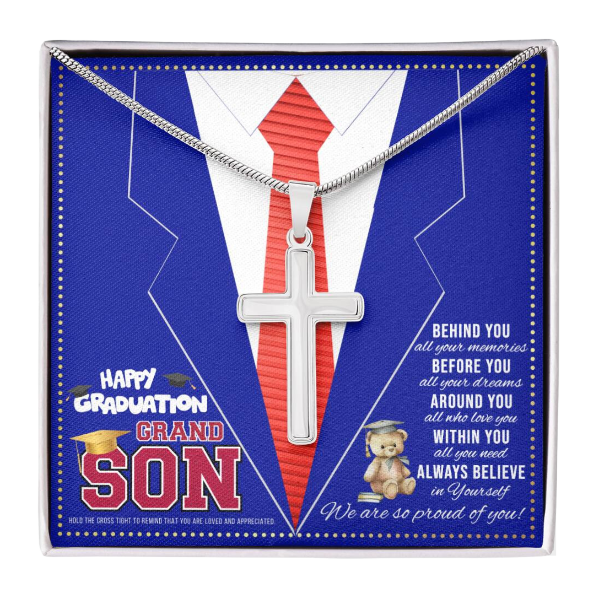 JGF Jewelry Gifts for Family 8th Grade Graduation Grandson Card For Him