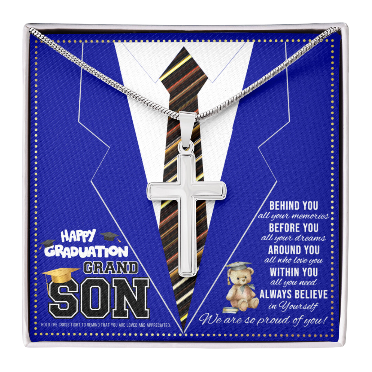 JGF Jewelry Gifts for Family University Graduation Grandson Gifts