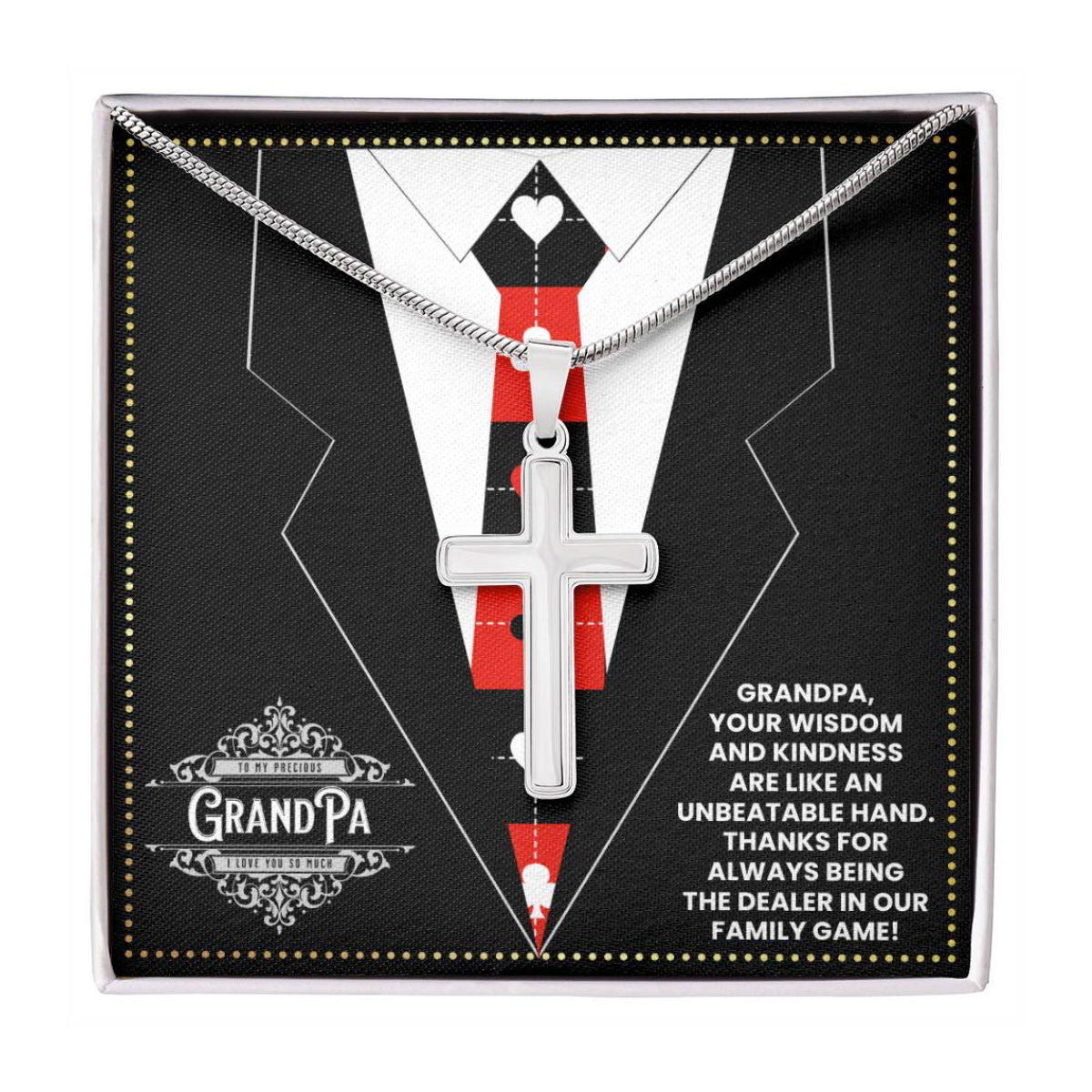 JGF Jewelry Gifts for Family Grandpa Casino Gifts For Men Who Play Poker From Granddaughter