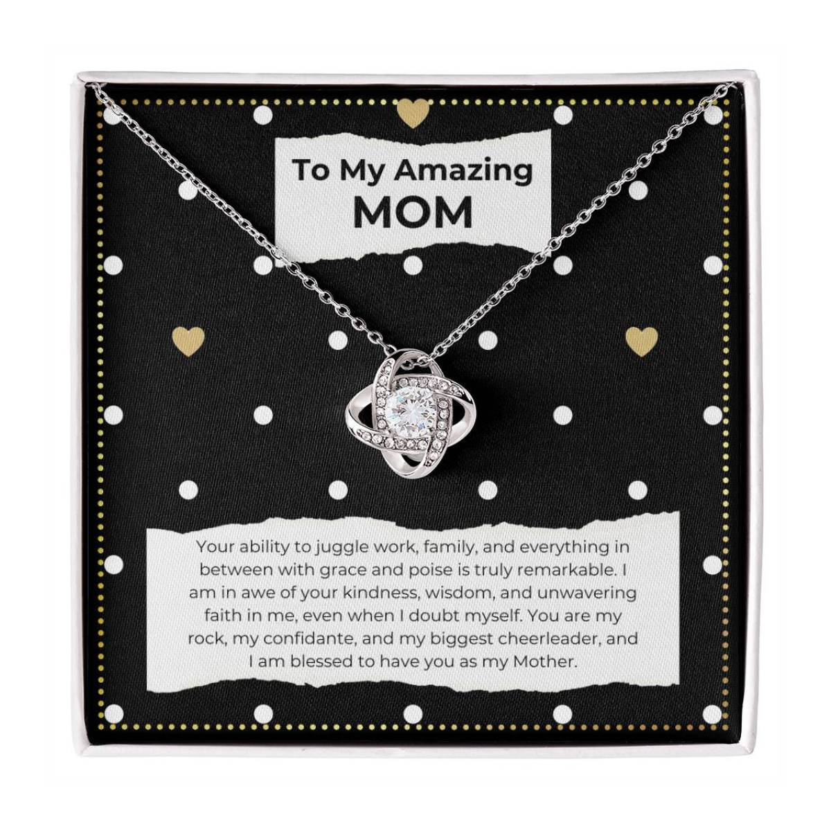 JGF Jewelry Gifts for Family Mothers Day Gifts For Aunts From Niece Love Knot Necklace