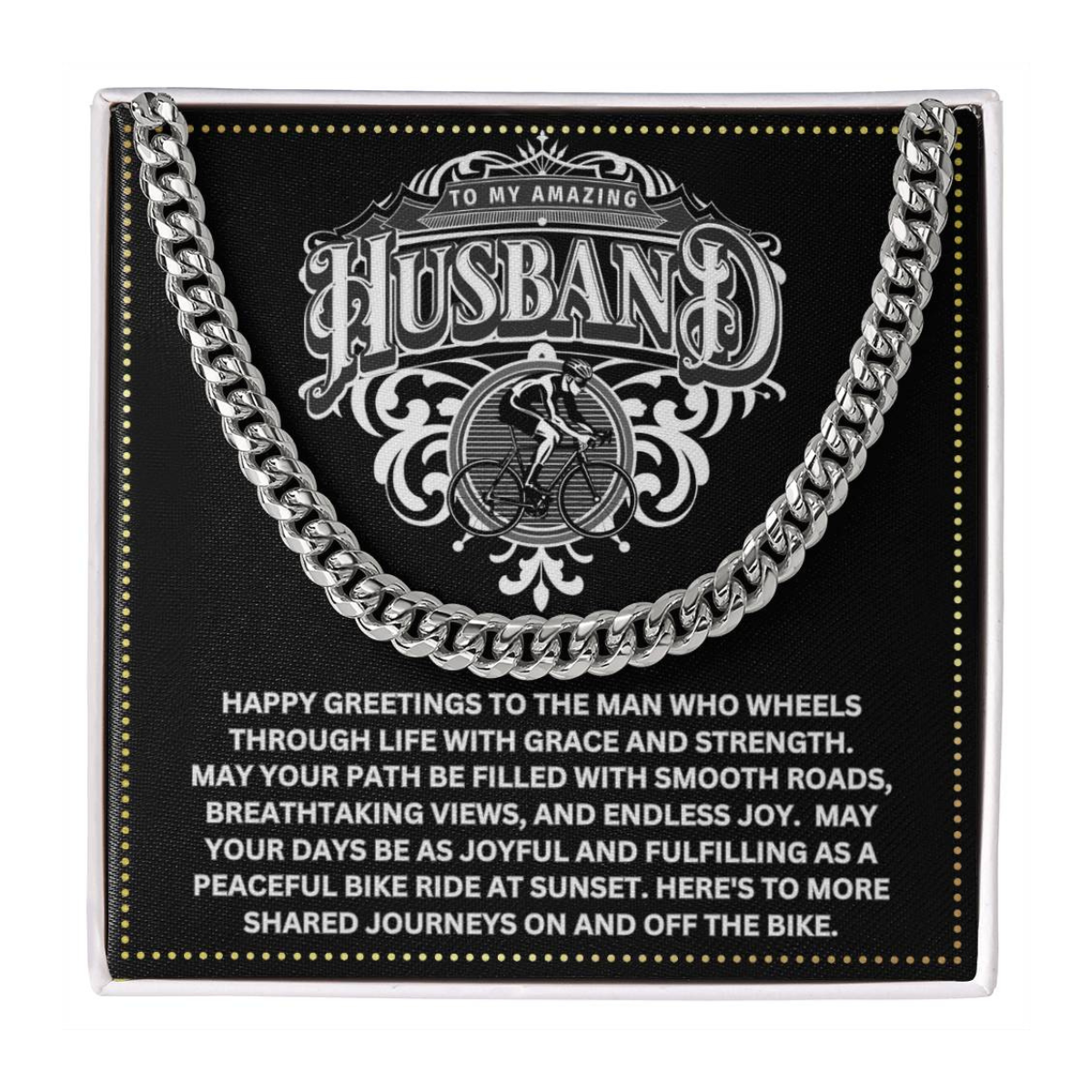 JGF Jewelry Gifts for Family Cyclist Husband Gifts 30 Birthday Cuban Necklace For Men