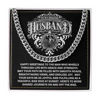 JGF Jewelry Gifts for Family Cyclist Husband Gifts 30 Birthday Cuban Necklace For Men
