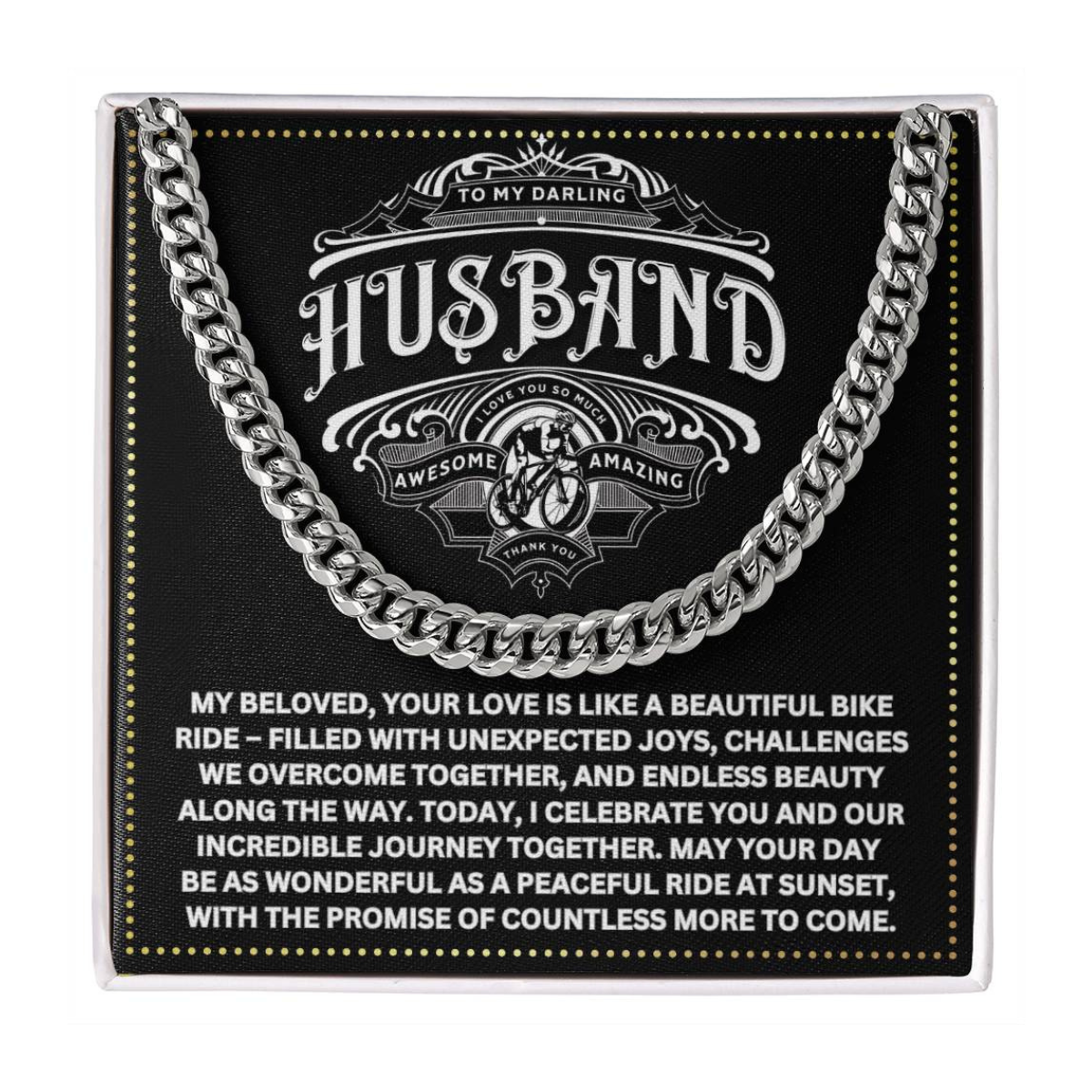 JGF Jewelry Gifts for Family Bicycle Husband Gift 50 Birthday Card For Him