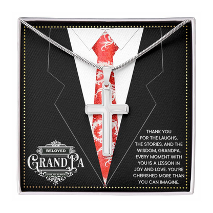 JGF Jewelry Gifts for Family Cross Necklace For Grandparent Gifts For Grandpa Who Has Everything