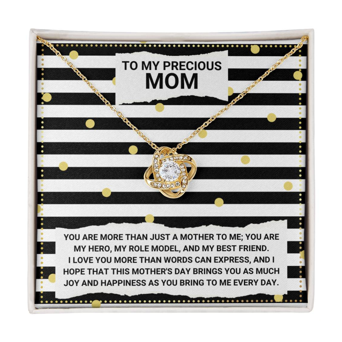 JGF Jewelry Gifts for Family Love Knot Necklace Mothers Day Gifts For Daughter In Law Who Are Moms