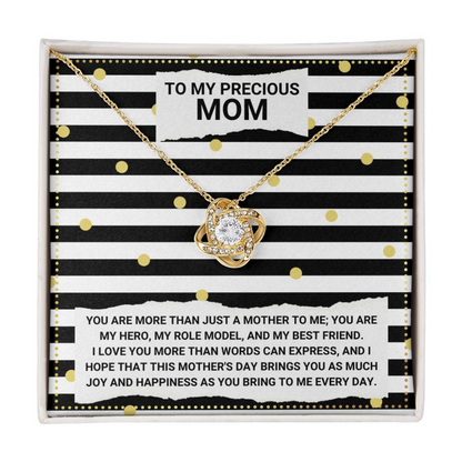 JGF Jewelry Gifts for Family Love Knot Necklace Mothers Day Gifts For Daughter In Law Who Are Moms