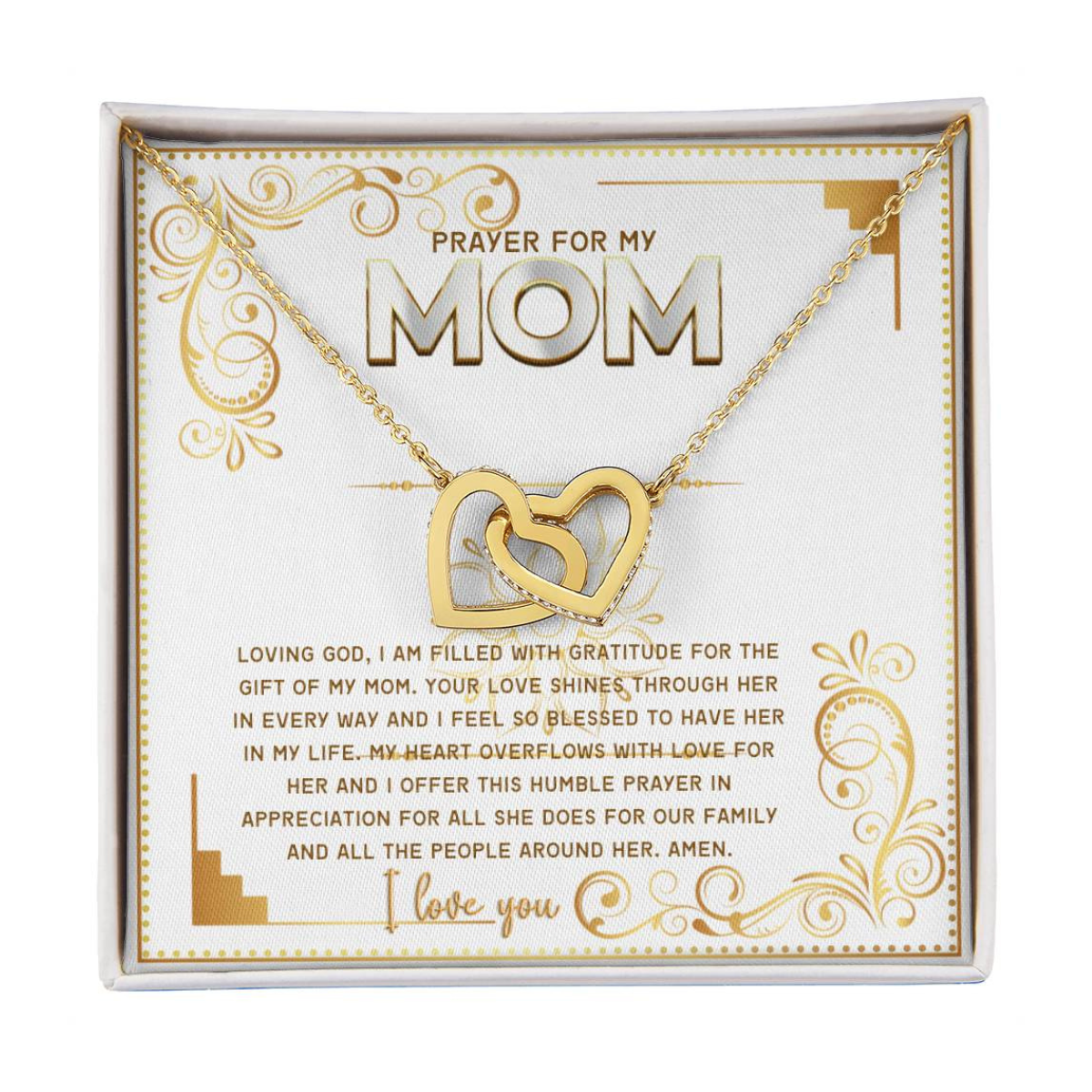 JGF Jewelry Gifts for Family Police Officer Mom Gifts Double Hearts Necklaces For Women