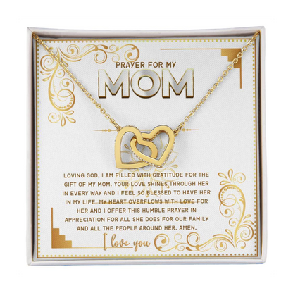 JGF Jewelry Gifts for Family Police Officer Mom Gifts Double Hearts Necklaces For Women