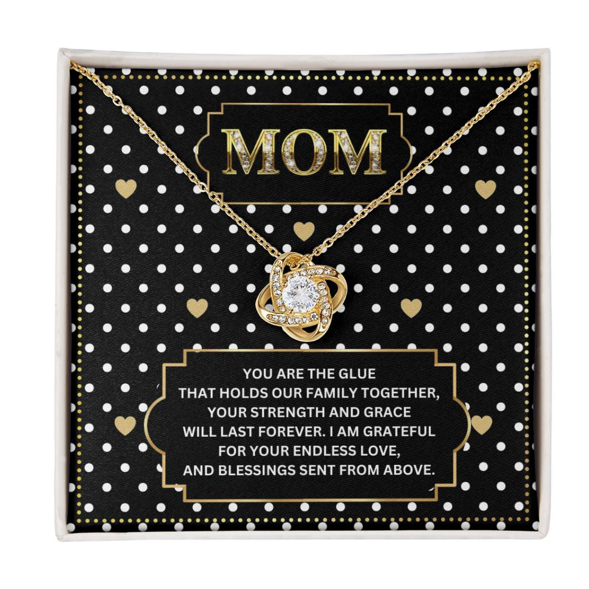 JGF Jewelry Gifts for Family I Love Mommy Necklace For Mothers Day Birthday Message Card
