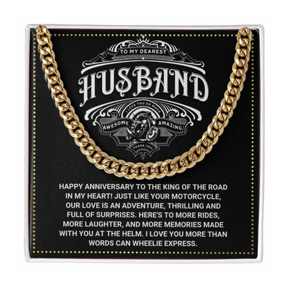 JGF Jewelry Gifts for Family Motorcycle Husband Gifts 50 Cuban Necklace From Wife