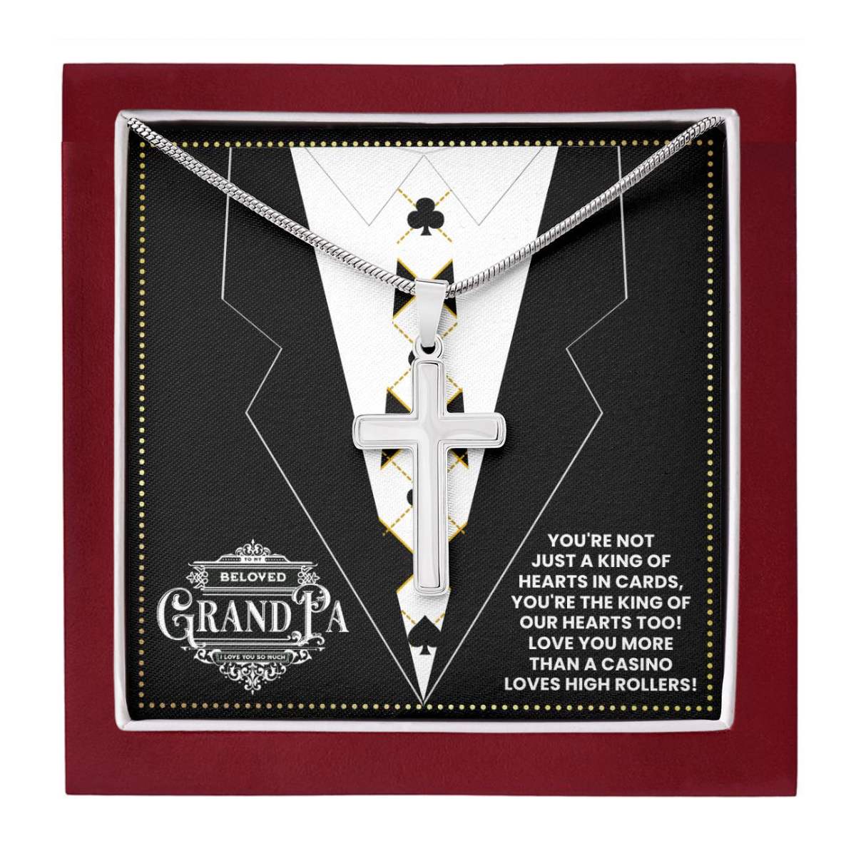JGF Jewelry Gifts for Family Poker Lovers Gifts For Men Unique Grandpa Gifts for 80th Birthday