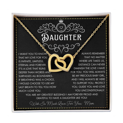 JGF Jewelry Gifts for Family 2 Two Hearts Linked Necklace Unique Birthday Gifts For Daughter Adult From Mom