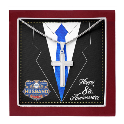 JGF Jewelry Gifts for Family 8 Year 8th Wedding Anniversary For Him Husband
