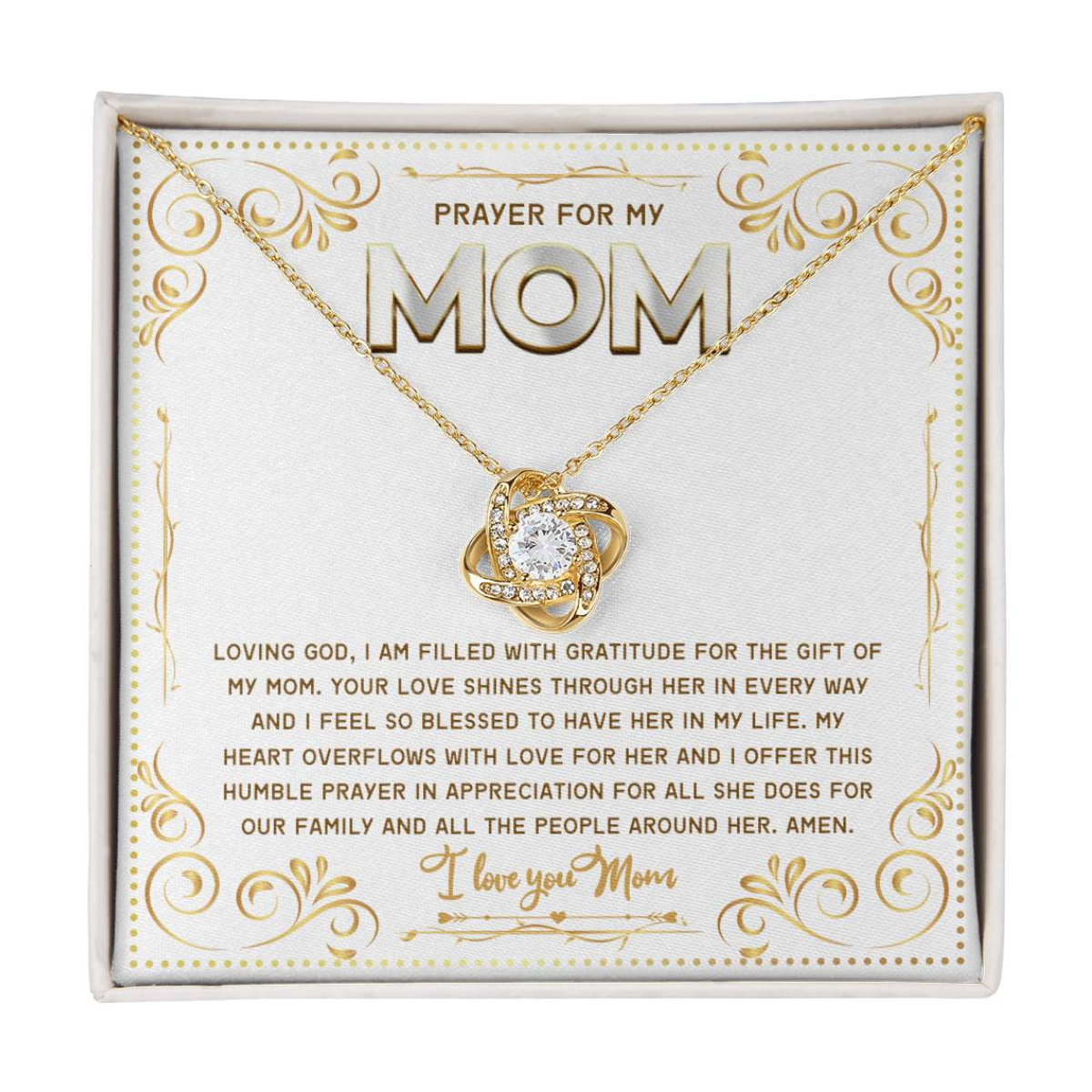 JGF Jewelry Gifts for Family Love Knot Necklace For Women