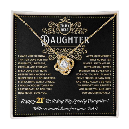 JGF Jewelry Gifts for Family 21 Year Old Daughter Birthday Card From Dad