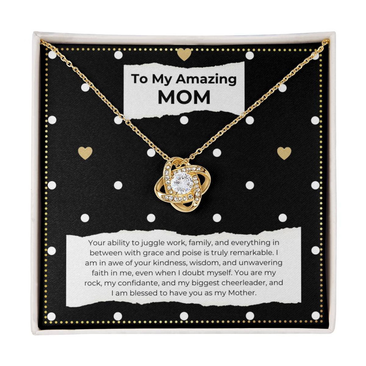 JGF Jewelry Gifts for Family Mothers Day Gifts For Aunts From Niece Love Knot Necklace