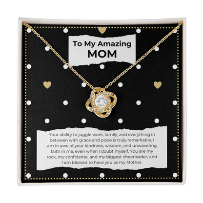 JGF Jewelry Gifts for Family Mothers Day Gifts For Aunts From Niece Love Knot Necklace