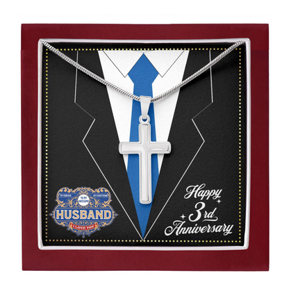 JGF Jewelry Gifts for Family 3 Year 3rd Wedding Anniversary For Him Husband