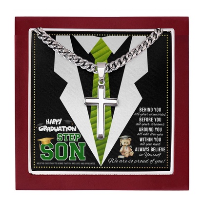 JGF Jewelry Gifts for Family Step Son PhD Graduation For Boys