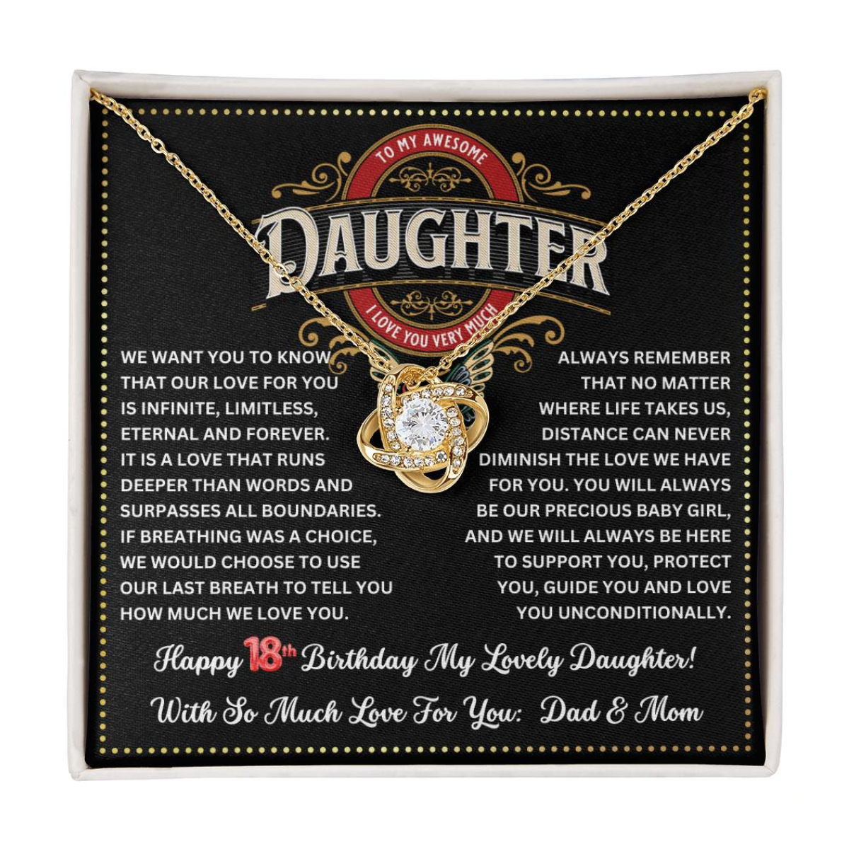 JGF Jewelry Gifts for Family 18 Year Old Daughter Gift From Dad And Mom