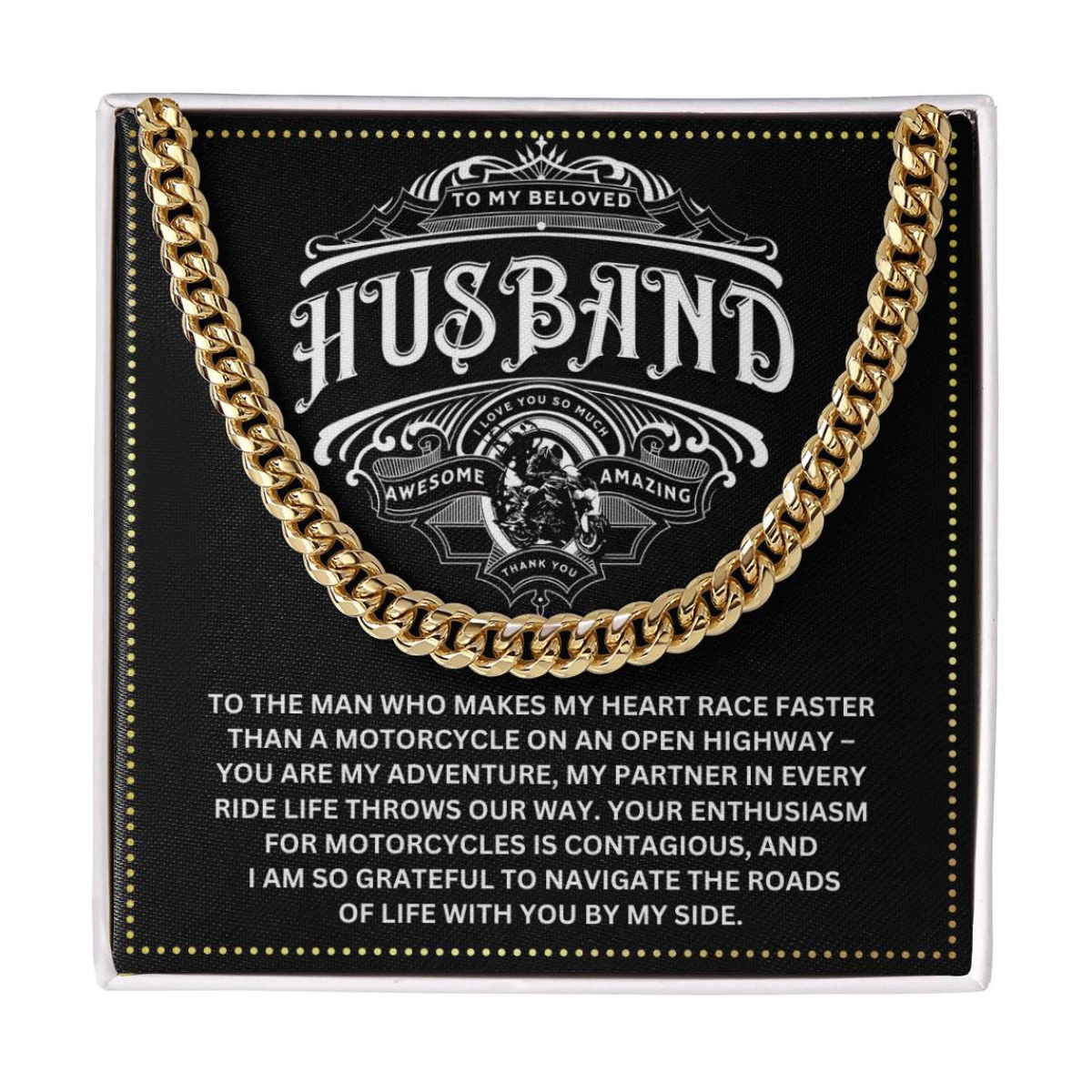 JGF Jewelry Gifts for Family Husband Birthday Gift Motorcycle From Wife