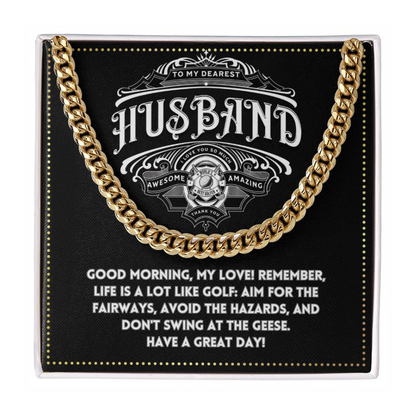 JGF Jewelry Gifts for Family Golf Gifts To My New Husband Necklace