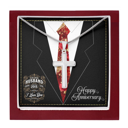 JGF Jewelry Gifts for Family Married Since 2015 Wedding Anniversary Card For Husband