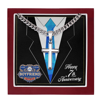 JGF Jewelry Gifts for Family 7 Year 7th Anniversary For Him Boyfriend