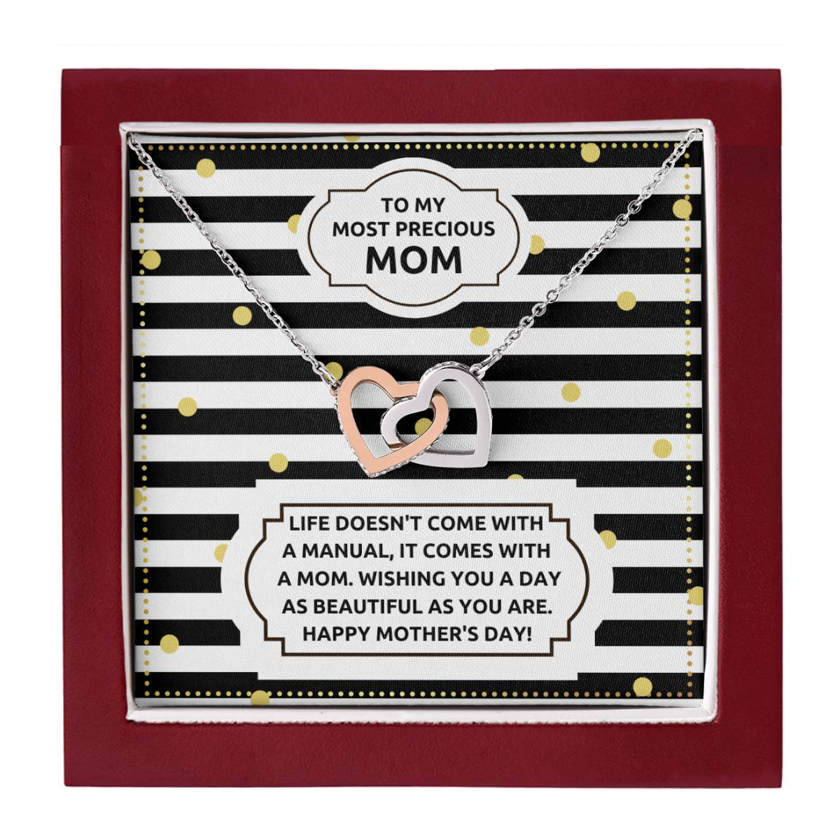 JGF Jewelry Gifts for Family Double Heart Pendant Necklace For Women