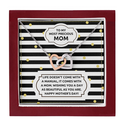 JGF Jewelry Gifts for Family Double Heart Pendant Necklace For Women