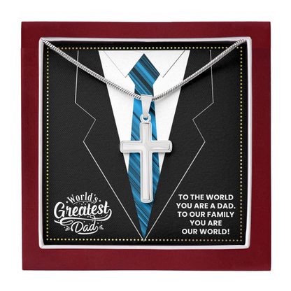 JGF Jewelry Gifts for Family Daddy Cross Necklace I Love My Dad 50th Birthday