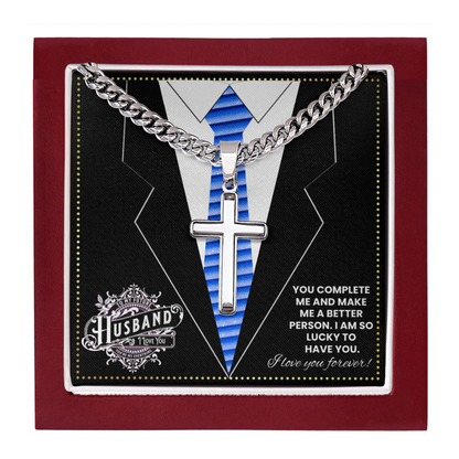 JGF Jewelry Gifts for Family To My Future Husband Cross Necklace