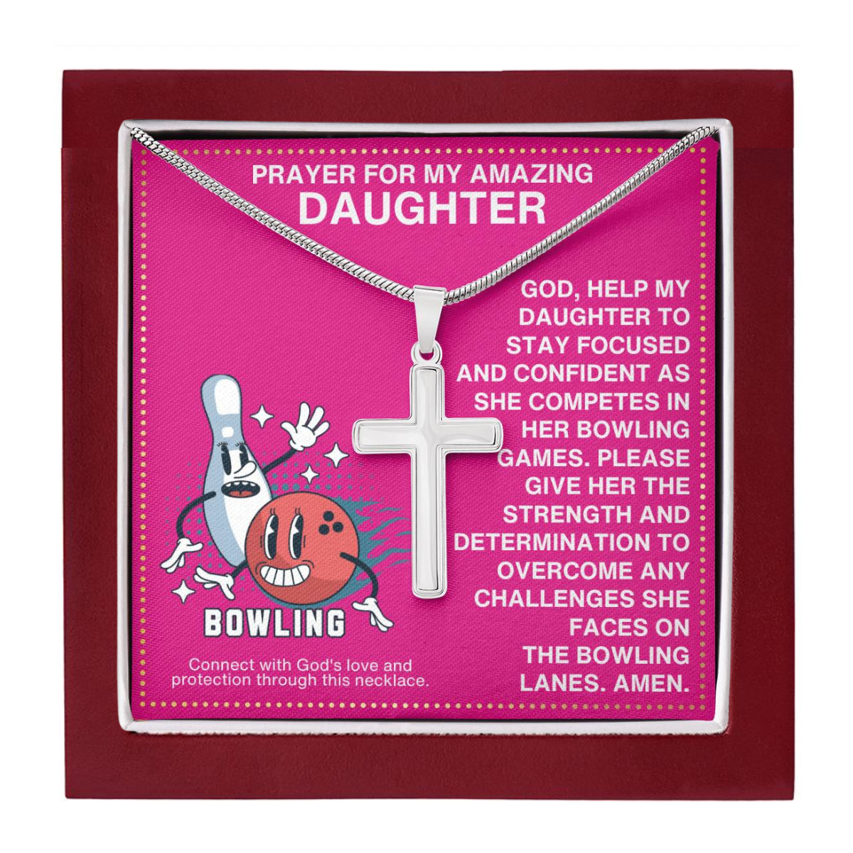 JGF Jewelry Gifts for Family Girls Bowling Necklace Ages 8-12
