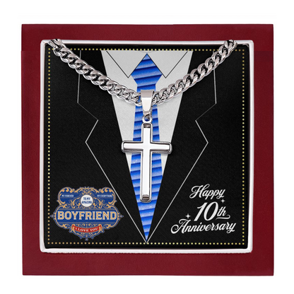 JGF Jewelry Gifts for Family 10 Year 10th Anniversary For Him Boyfriend