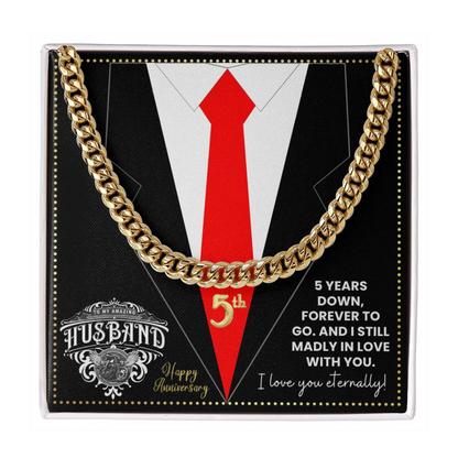 JGF Jewelry Gifts for Family 5th Anniversary For Husband Chain Necklace For Men