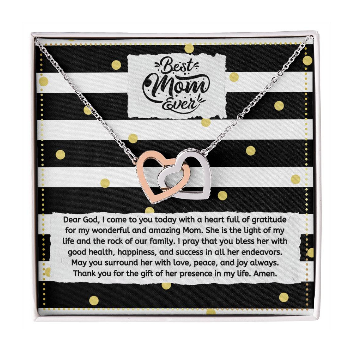 JGF Jewelry Gifts for Family Intertwined Hearts Necklace For Mom