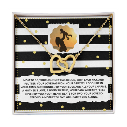 JGF Jewelry Gifts for Family Interlocking Necklace for Mommy To Be As First Time Mom