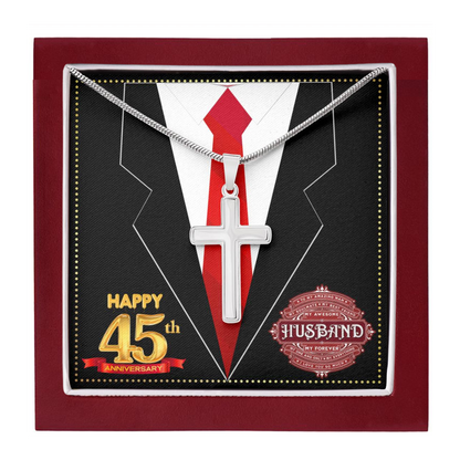 JGF Jewelry Gifts for Family 45th Anniversary Card For Men Him Husband