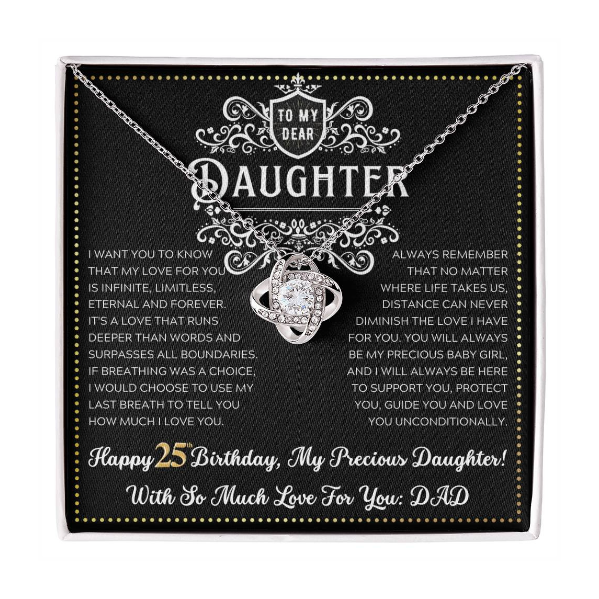 JGF Jewelry Gifts for Family 25 Year Old Female Daughter From Dad