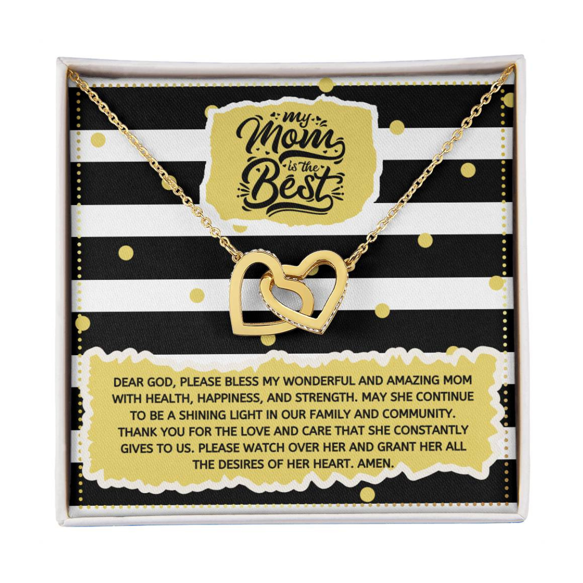 JGF Jewelry Gifts for Family Double Heart Necklace Silver For Women