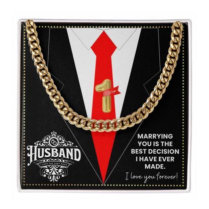 JGF Jewelry Gifts for Family 1st First Anniversary For Husband Chain Necklace For Men