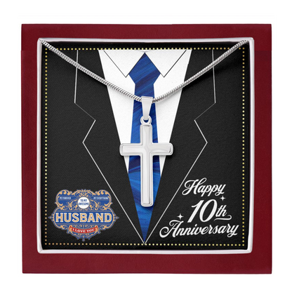 JGF Jewelry Gifts for Family 10 Year 10th Wedding Anniversary For Him Husband