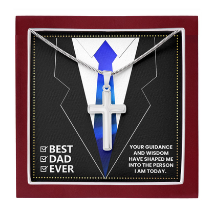 JGF Jewelry Gifts for Family Gifts for Daddy Birthday 60 Year Old Cross Necklace For Men