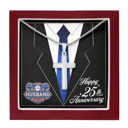 JGF Jewelry Gifts for Family 25 Year 25th Wedding Anniversary For Him Husband