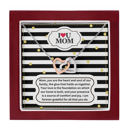 JGF Jewelry Gifts for Family Moms Birthday Gift From Daughter Heart Pendant Necklace